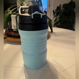 Under Armour Light Blue Gym Water Bottle with Black Lid